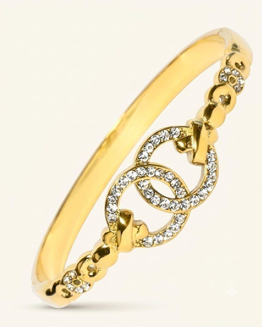 Bracelet Femme Bangle Infini Pavé de Strass
